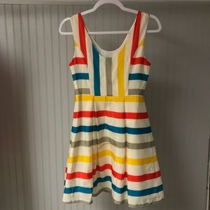 Rainbow Striped Easter Dress Size Medium